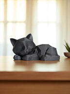 Geometric Cat Figurine – Modern Accent Piece for Contemporary Décor