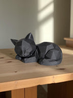 Geometric Cat Figurine – Modern Accent Piece for Contemporary Décor