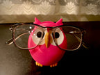 Owl Eyeglass Holder Stand– Quirky Desk & Bedside Organizer for Glasses, Sung lasses & Readers – Durable, Lightweight & Unique Gift Idea