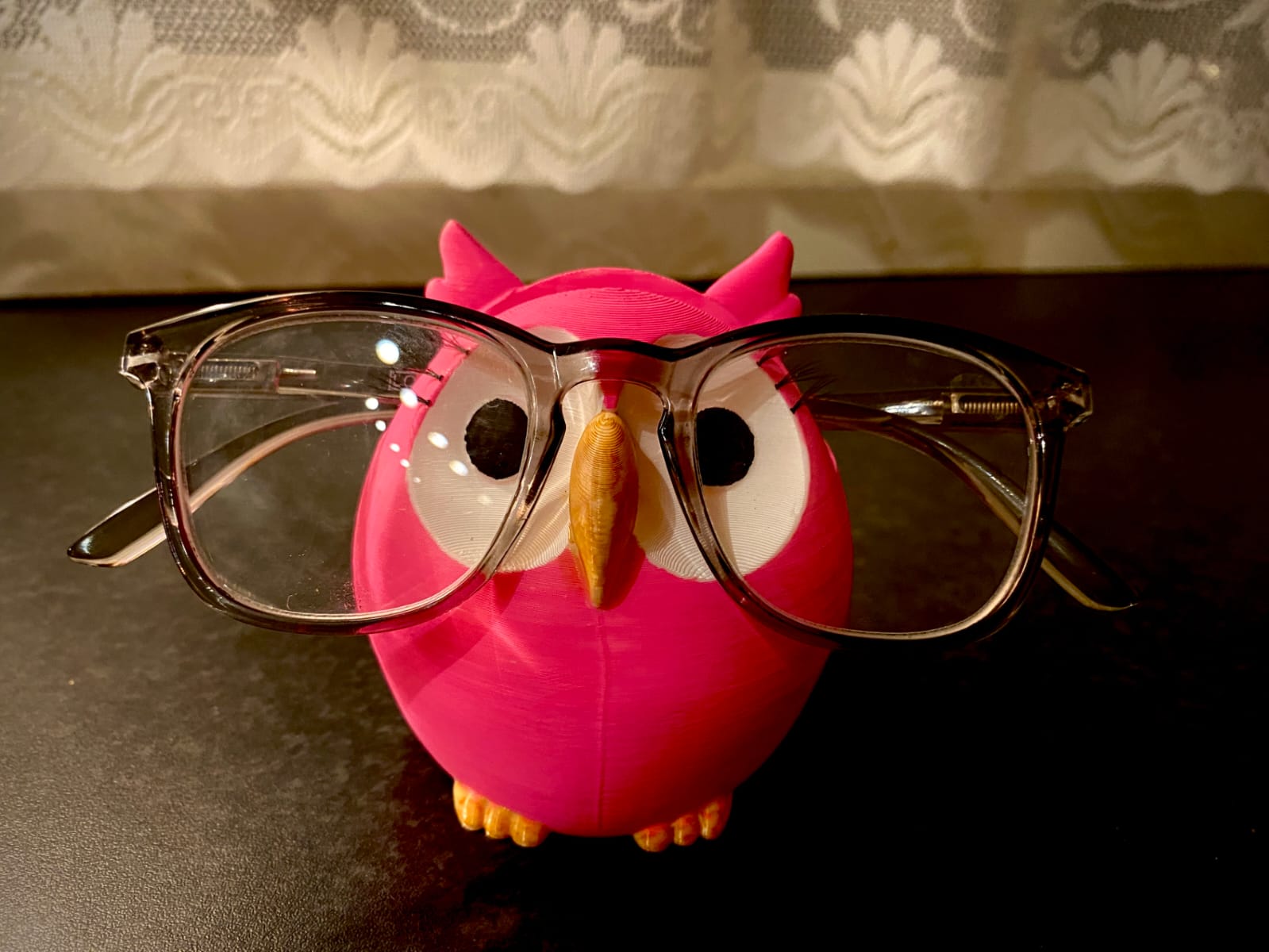 Owl Eyeglass Holder Stand– Quirky Desk & Bedside Organizer for Glasses, Sung lasses & Readers – Durable, Lightweight & Unique Gift Idea