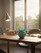 Owl Eyeglass Holder Stand– Quirky Desk & Bedside Organizer for Glasses, Sung lasses & Readers – Durable, Lightweight & Unique Gift Idea