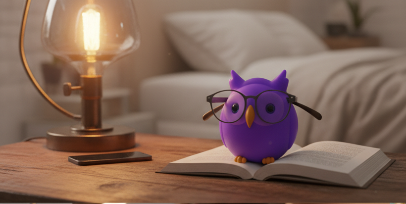 Owl Eyeglass Holder Stand– Quirky Desk & Bedside Organizer for Glasses, Sung lasses & Readers – Durable, Lightweight & Unique Gift Idea